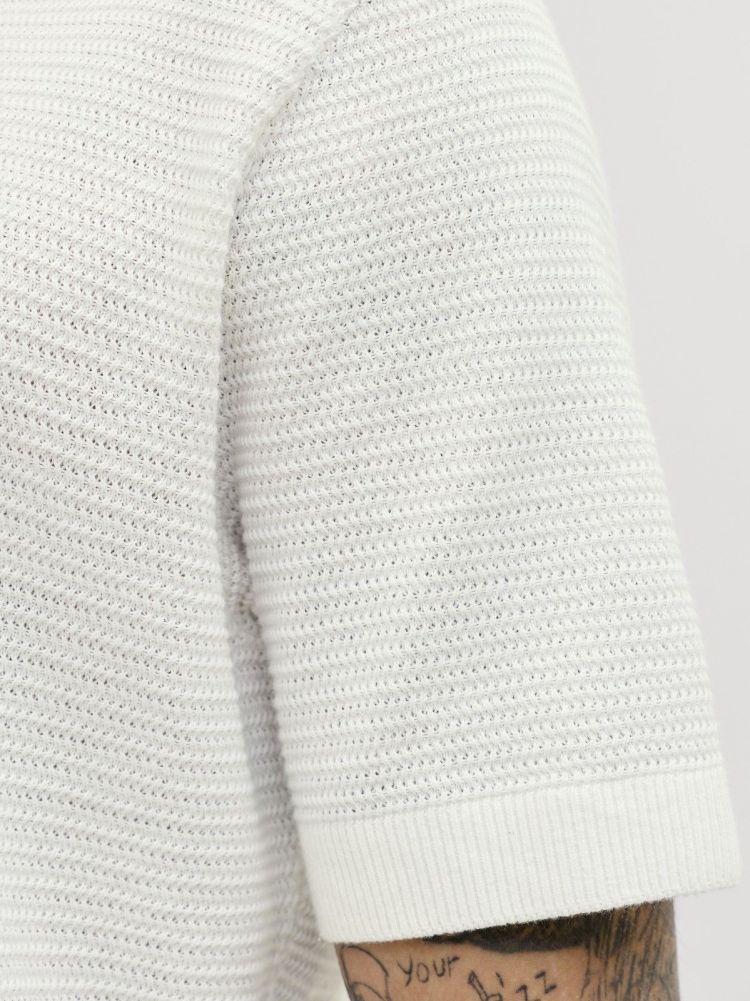 Jack & Jones Polo Off-white heren (RILEY KNIT POLO - 12292034.CLOUDDANCER) - GL Sport (Sluis)