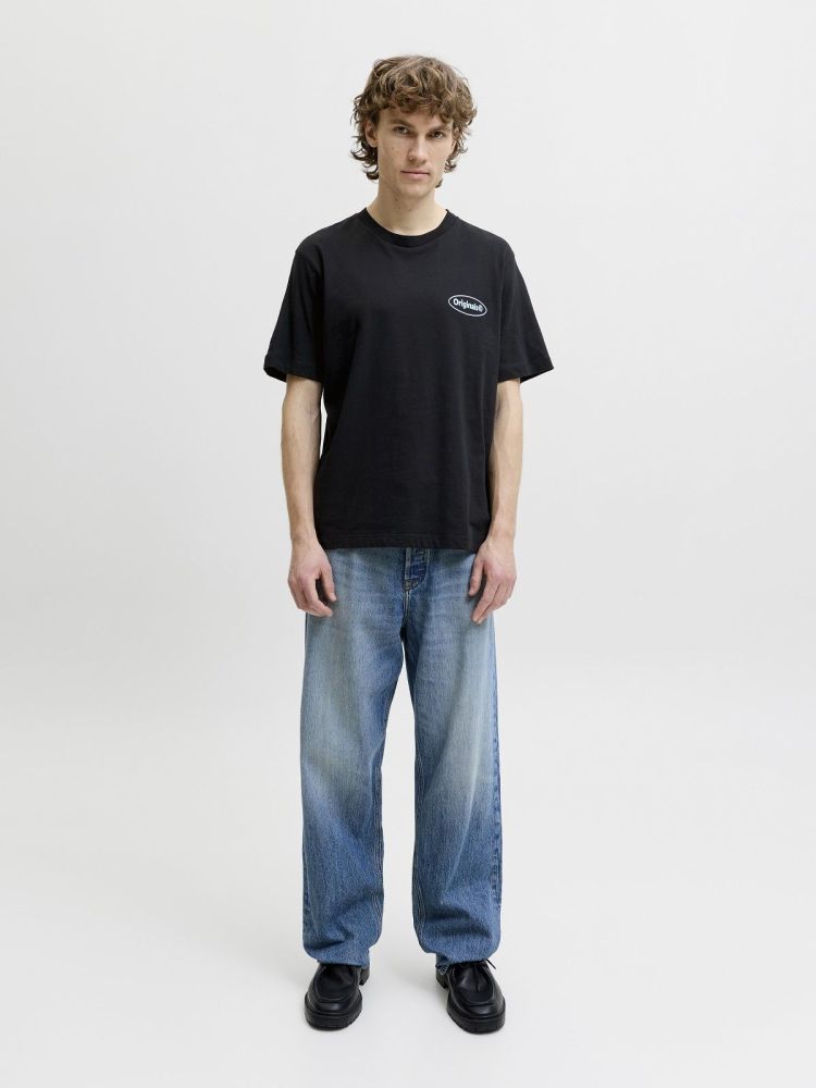 Jack & Jones T-shirt Zwart heren (RIVERA VINTAGE POSTER BACK TEE SS - 12295202.BLACK) - GL Sport (Sluis)