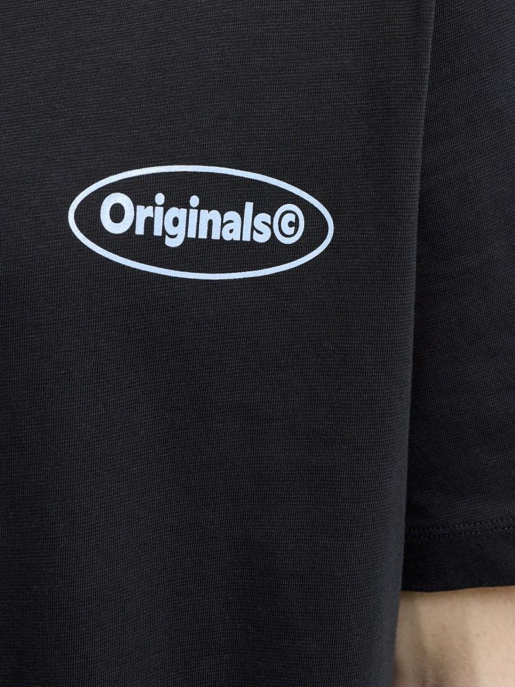 Jack & Jones T-shirt Zwart heren (RIVERA VINTAGE POSTER BACK TEE SS - 12295202.BLACK) - GL Sport (Sluis)