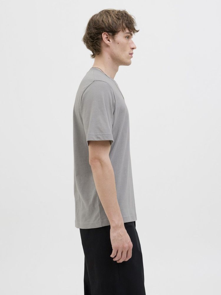 Jack & Jones T-shirt Grijs heren (SAGO LOGO SLUB TEE SS CREW NECK - 12276524.GRAYFLANEL) - GL Sport (Sluis)