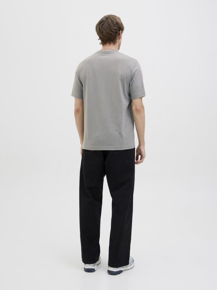 Jack & Jones T-shirt Grijs heren (SAGO LOGO SLUB TEE SS CREW NECK - 12276524.GRAYFLANEL) - GL Sport (Sluis)