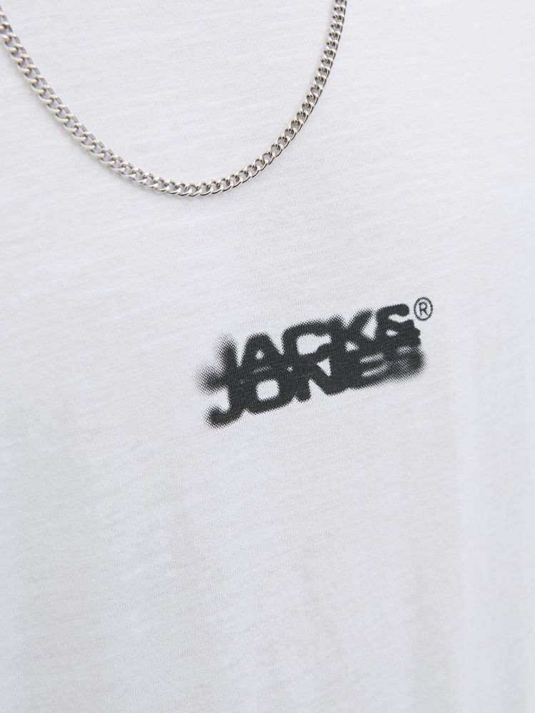 Jack & Jones T-shirt Wit heren (SAGO LOGO SLUB TEE SS CREW NECK - 12276524.BRIGHTWHITE) - GL Sport (Sluis)