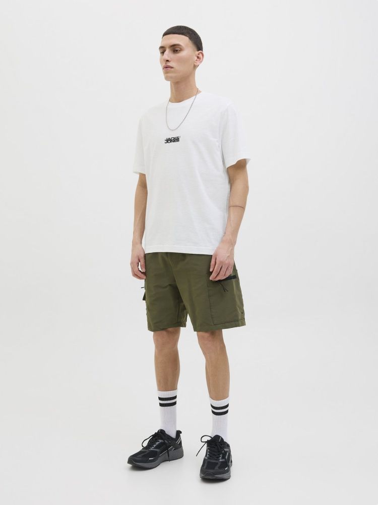 Jack & Jones T-shirt Wit heren (SAGO LOGO SLUB TEE SS CREW NECK - 12276524.BRIGHTWHITE) - GL Sport (Sluis)