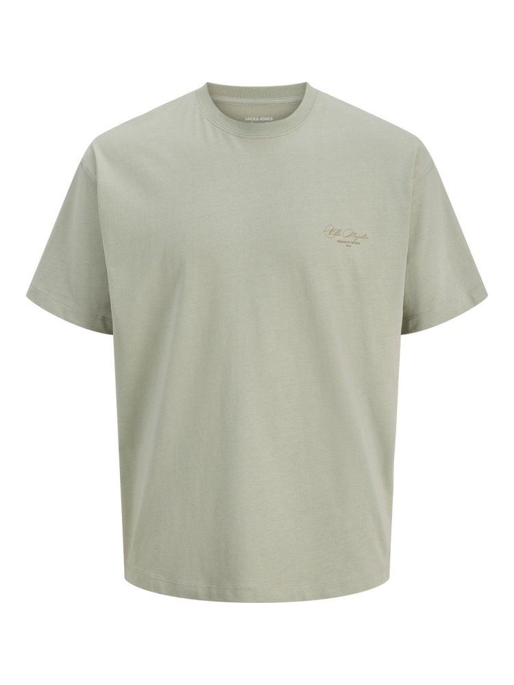 Jack & Jones T-shirt Groen heren (SANREMO BACK TEE SS CREW NECK - 12296724.SEAGRASS) - GL Sport (Sluis)