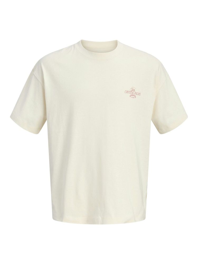 Jack & Jones T-shirt Off-white heren (SANREMO BACK TEE SS CREW NECK - 12296724.ANTIQUEWHITE) - GL Sport (Sluis)