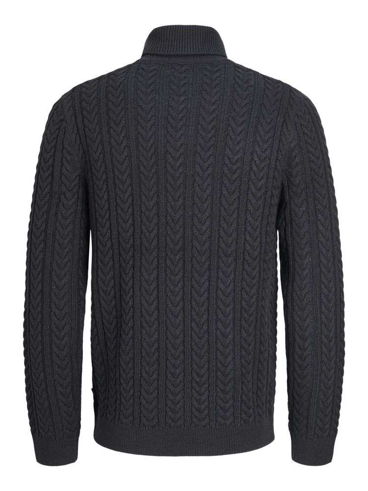 Jack & Jones Pull Blauw heren (SEAN KNIT CABLE ROLL NECK PULLOVER - 12283489.DARKNAVY) - GL Sport (Sluis)