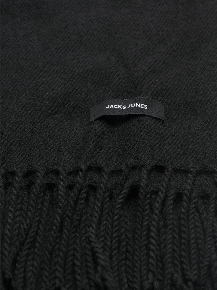 Jack & Jones Sjaal Zwart heren (SOLID WOVEN SCARF - 12140332.BLACK) - GL Sport (Sluis)