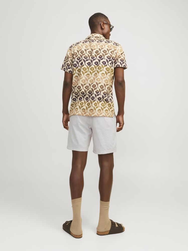 Jack & Jones Korte broek Beige heren (STACE SUMMER LINEN SHORT  - 12248627.CROCKERY) - GL Sport (Sluis)