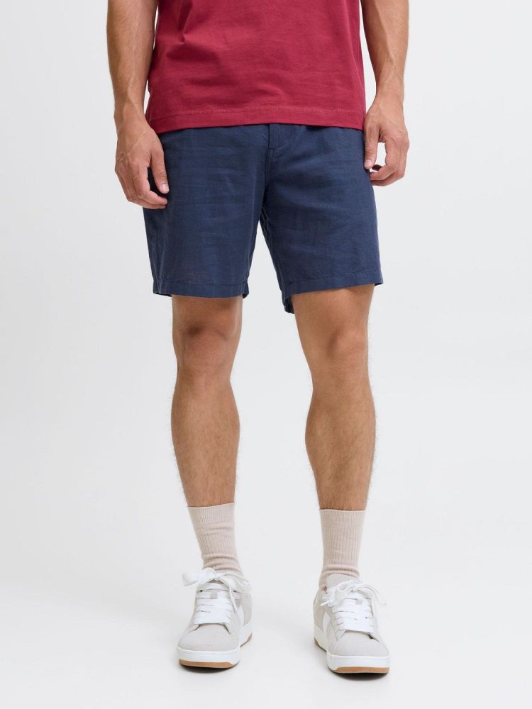 Jack & Jones Korte broek Blauw heren (STACE SUMMER LINEN SHORT  - 12248627.NAVYBLAZER) - GL Sport (Sluis)
