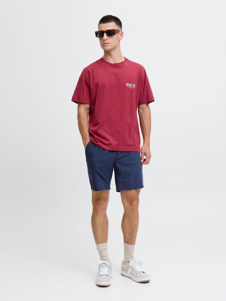 Jack & Jones Korte broek Blauw heren (STACE SUMMER LINEN SHORT  - 12248627.NAVYBLAZER) - GL Sport (Sluis)