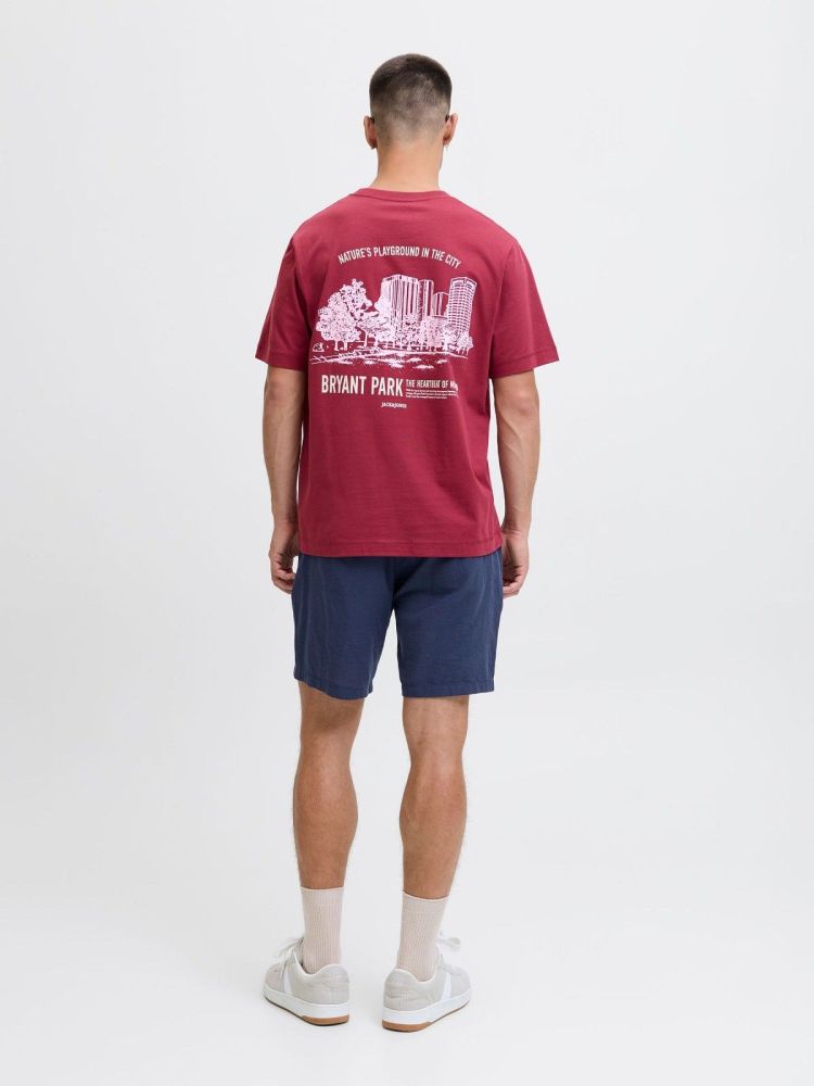 Jack & Jones Korte broek Blauw heren (STACE SUMMER LINEN SHORT  - 12248627.NAVYBLAZER) - GL Sport (Sluis)