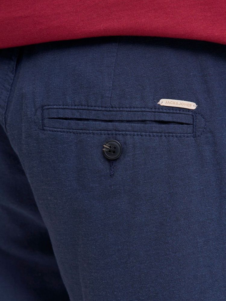 Jack & Jones Korte broek Blauw heren (STACE SUMMER LINEN SHORT  - 12248627.NAVYBLAZER) - GL Sport (Sluis)