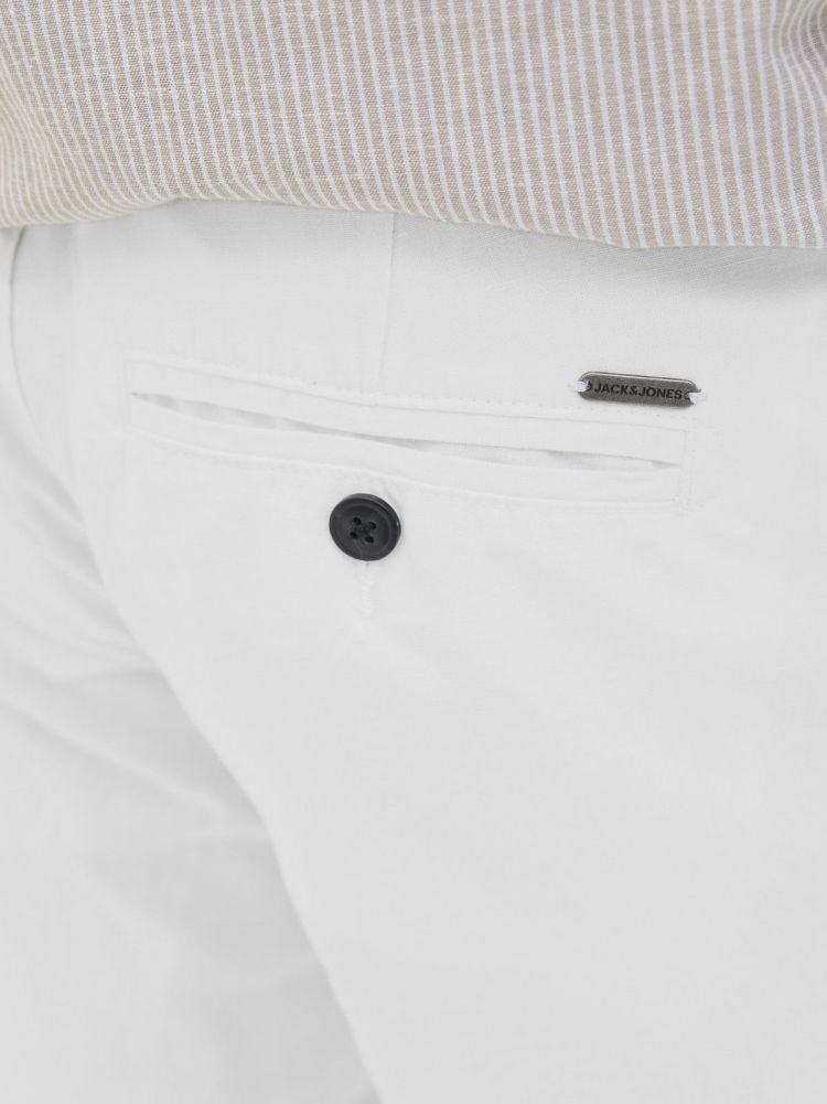 Jack & Jones Korte broek Wit heren (STACE SUMMER LINEN SHORT  - 12248627.WHITE) - GL Sport (Sluis)