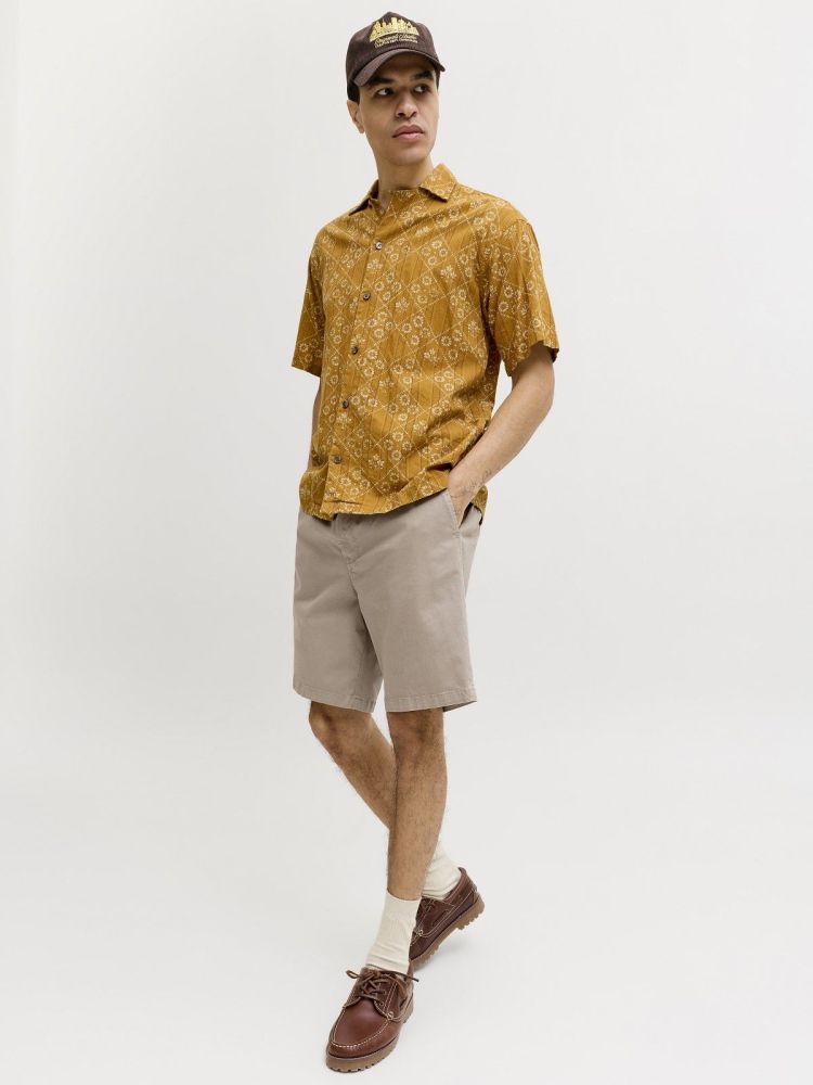 Jack & Jones Short Bruin heren (STACE VANCE CHINO SHORTS - 12293005.LEMONPEPPER) - GL Sport (Sluis)