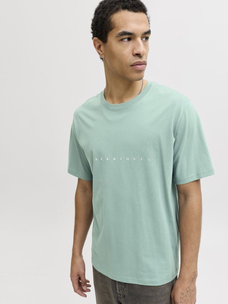 Jack & Jones T-shirt Blauw heren (STAR JJ TEE SS - 12234746.MINERALBLUE) - GL Sport (Sluis)