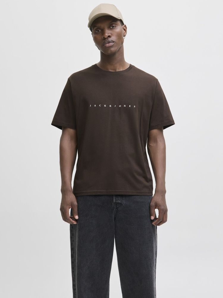 Jack & Jones T-shirt Bruin heren (STAR TEE SS  - 12234746.DELICIOSO) - GL Sport (Sluis)