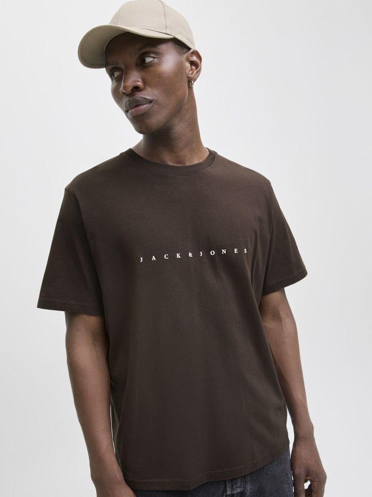 Jack & Jones T-shirt Bruin heren (STAR TEE SS  - 12234746.DELICIOSO) - GL Sport (Sluis)