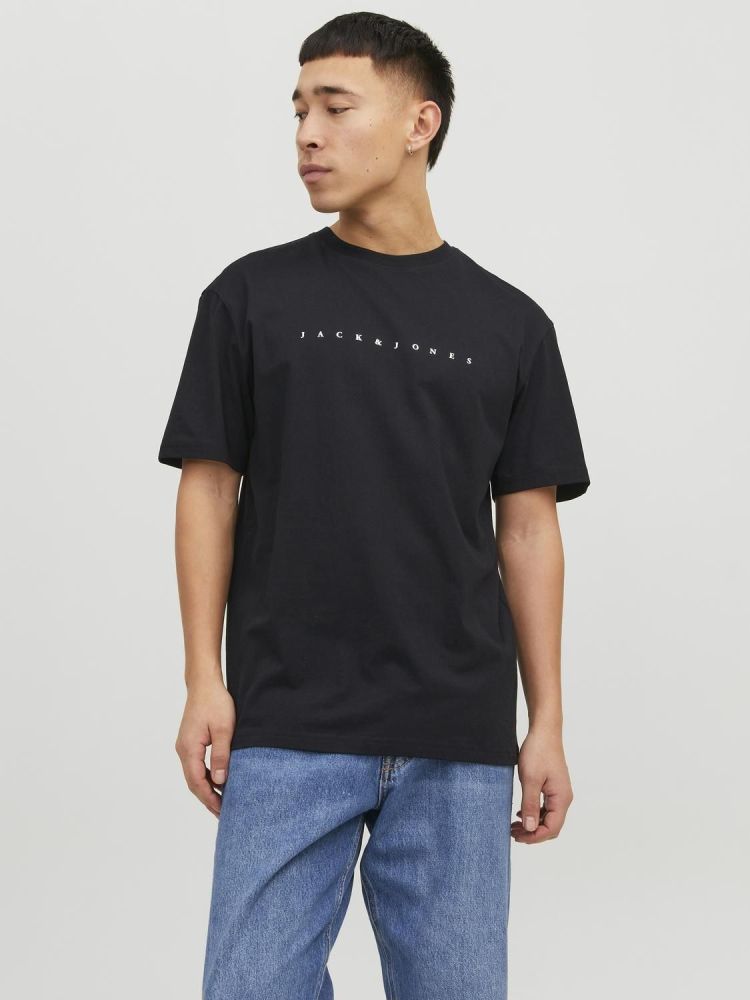 Jack & Jones T-shirt Zwart heren (STAR TEE SS - 12234746.BLACK) - GL Sport (Sluis)