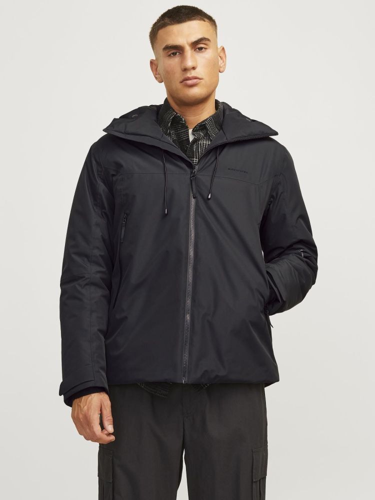 Jack & Jones Jas Zwart heren (SUMMIT PADDED SHELL JACKET - 12262093.BLACK) - GL Sport (Sluis)