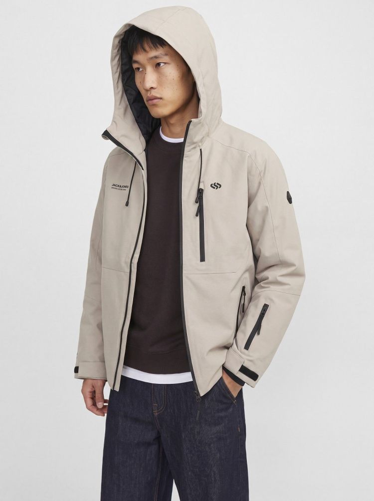 Jack & Jones Ski-jas Beige heren (TIGNES JACKET LN - 12299777.DOVE) - GL Sport (Sluis)