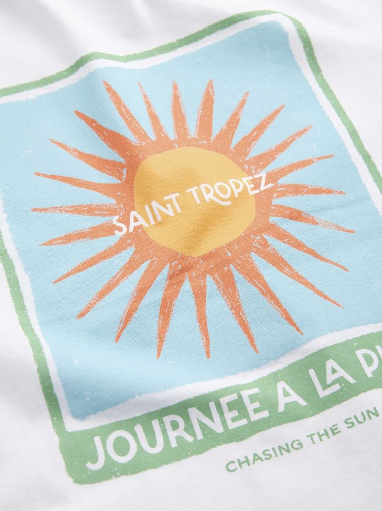 Jack & Jones T-shirt Wit heren (TROPEZ TEE SS CREW NECK - 12291108.WHITE) - GL Sport (Sluis)