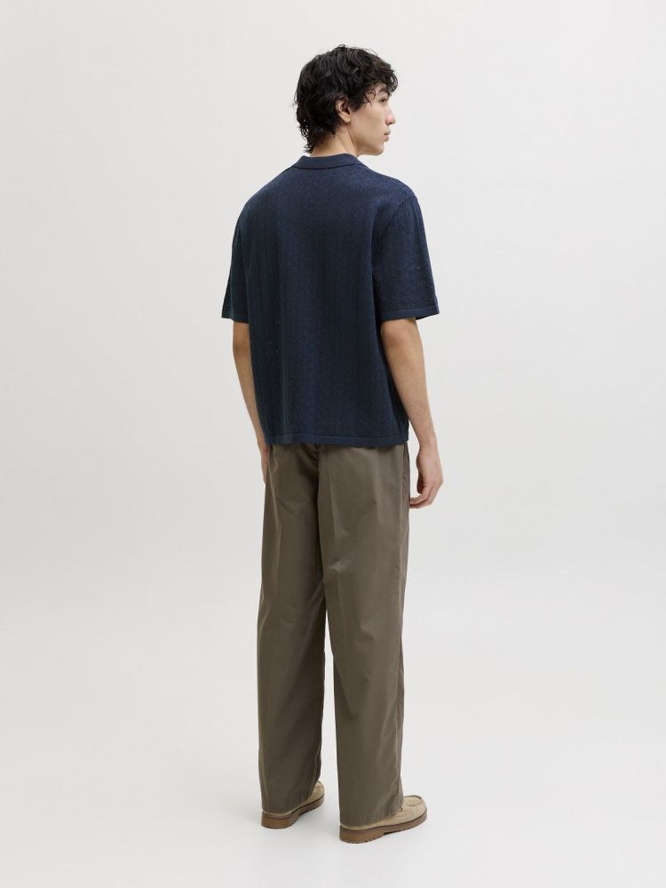 Jack & Jones Polo Blauw heren (TYLER KNIT SS SPLIT NECK POLO - 12295227.SKYCAPTAIN) - GL Sport (Sluis)