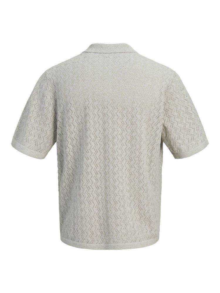 Jack & Jones Polo Groen heren (TYLER KNIT SS SPLIT NECK POLO - 12295227.SEAGRASS) - GL Sport (Sluis)