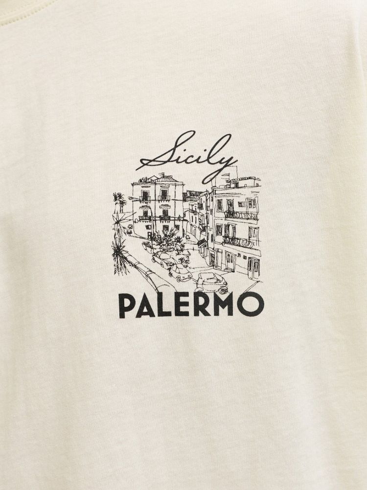 Jack & Jones T-shirt Off-white heren (VACATION TEE SS CREW NECK - 12295446.ANIQUEWHITE) - GL Sport (Sluis)