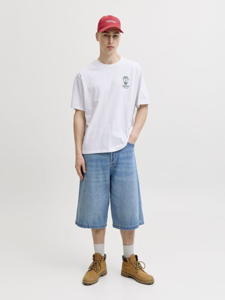 Jack & Jones T-shirt Wit heren (VACATION TEE SS CREW NECK - 12295446.BWHITE/GREECE) - GL Sport (Sluis)