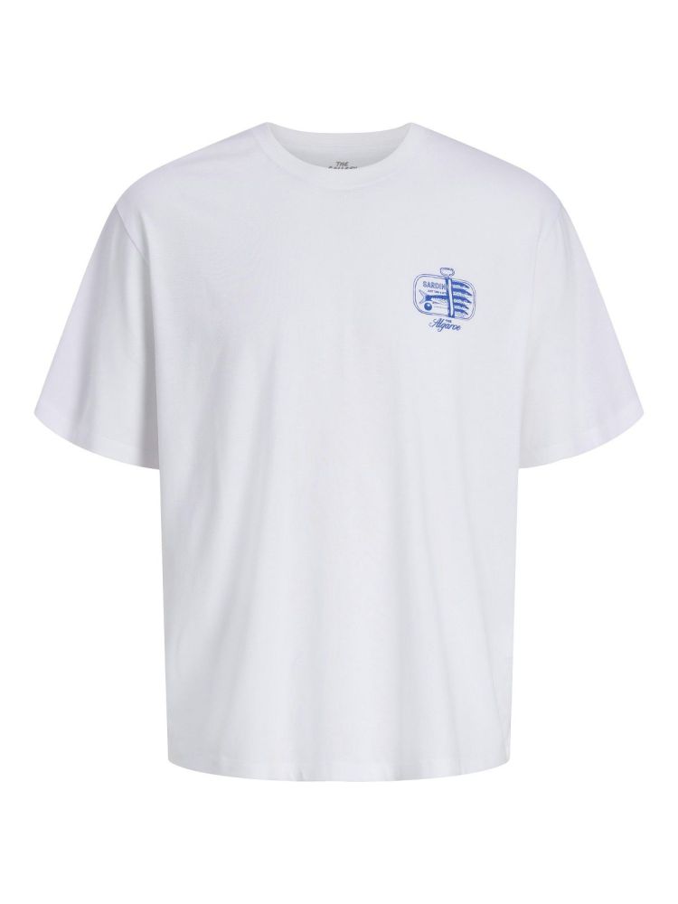 Jack & Jones T-shirt Wit heren (VACATION TEE SS CREW NECK - 12295446.BWHITE/PORTUGAL) - GL Sport (Sluis)