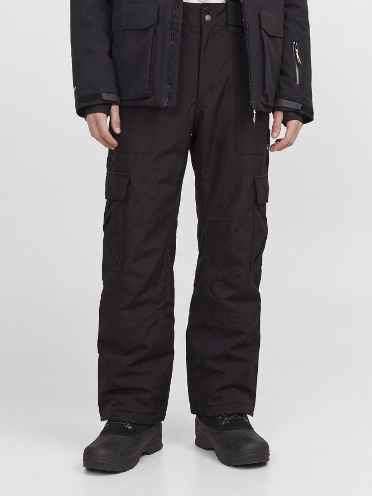 Jack & Jones Skibroek Zwart heren (VERBIER CARGO PANTS W SUSPENDERS - 12299994.BLACK) - GL Sport (Sluis)