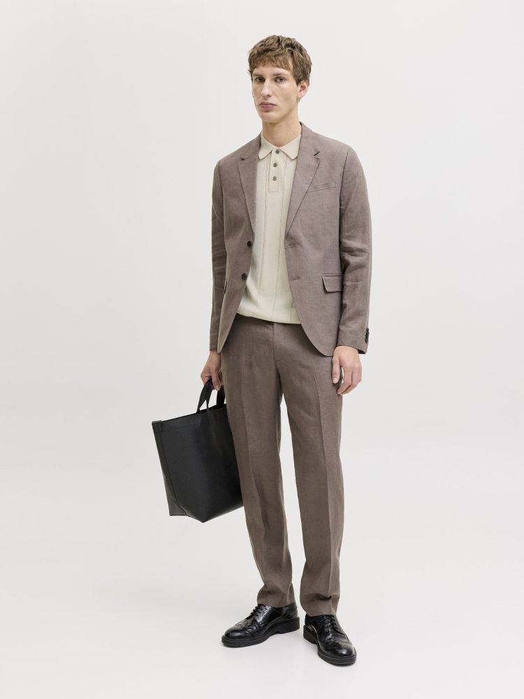 Jack & Jones Polo Beige heren (WILLIAM STRUCTURE KNIT SS POLO - 12291042.ANCIENTSCROLL) - GL Sport (Sluis)