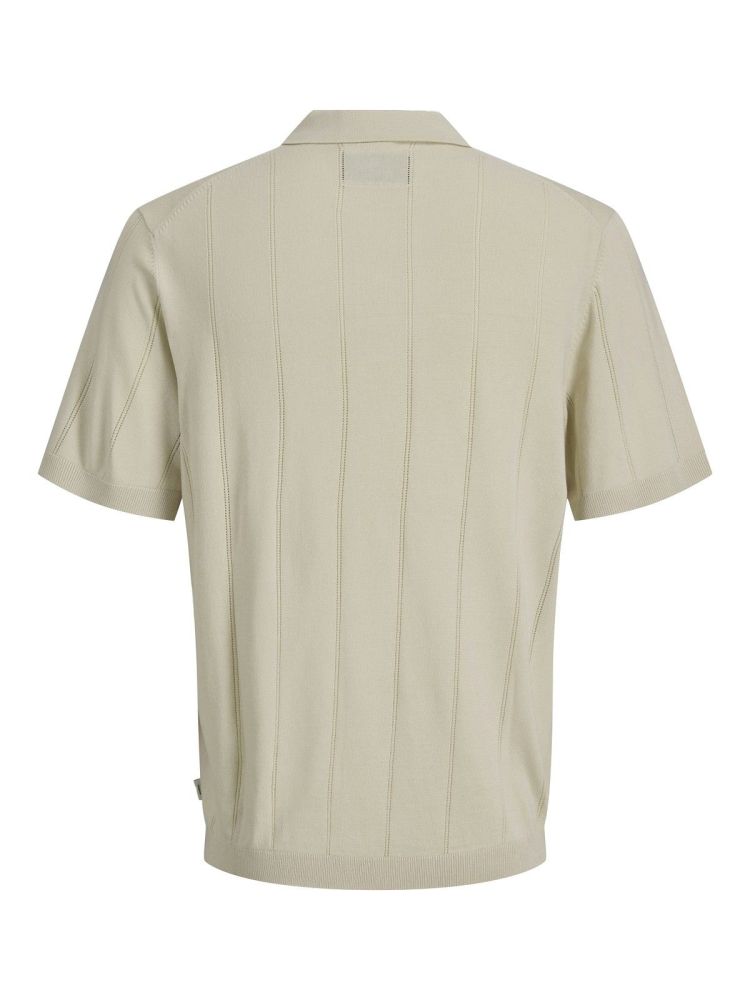 Jack & Jones Polo Beige heren (WILLIAM STRUCTURE KNIT SS POLO - 12291042.ANCIENTSCROLL) - GL Sport (Sluis)
