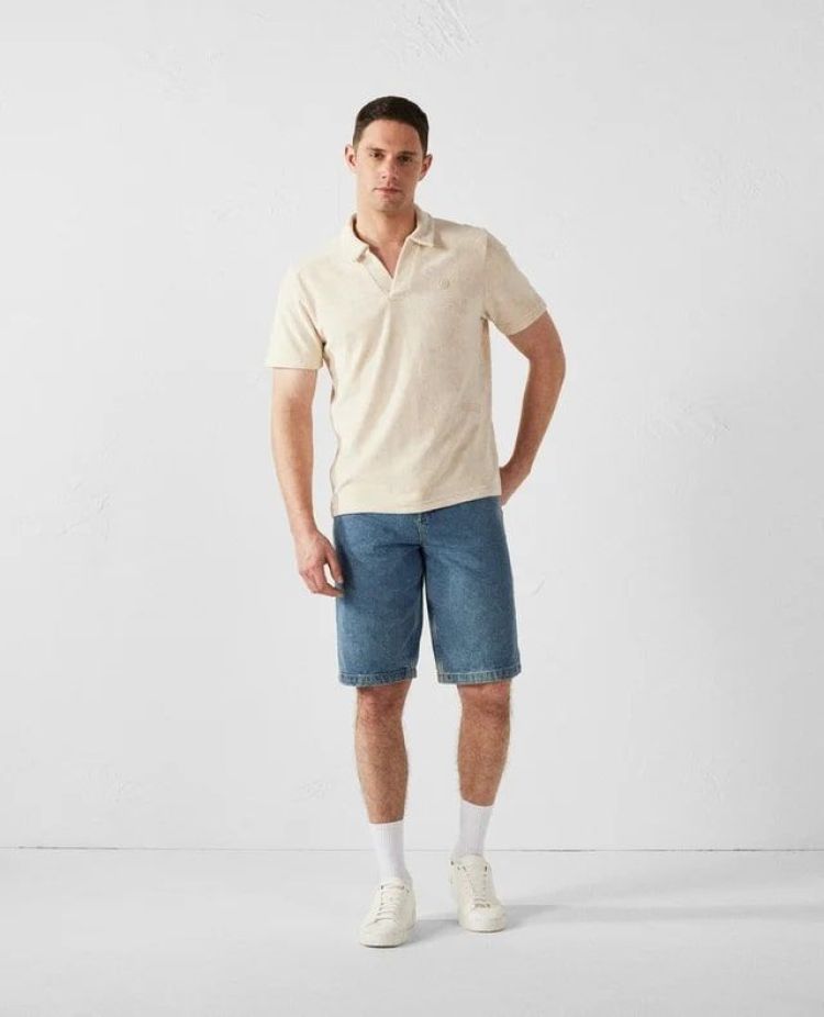 Jott Polo Beige heren (JOSHUA BADSTOF POLO - JOSHUA.90I) - GL Sport (Sluis)