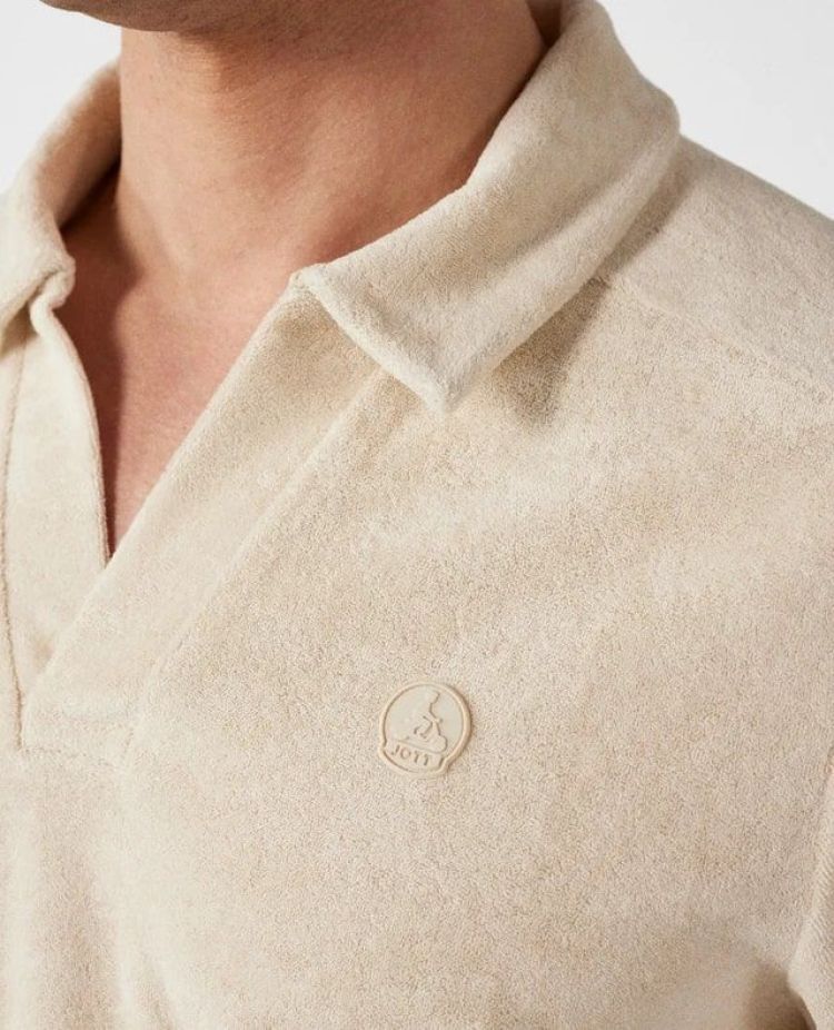 Jott Polo Beige heren (JOSHUA BADSTOF POLO - JOSHUA.90I) - GL Sport (Sluis)