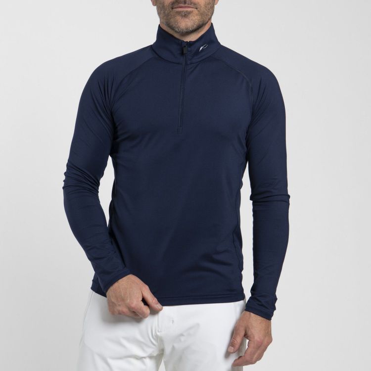 KJUS Skipully Blauw heren (MEN FEEL MIDLAYER HALF-ZIP - K00060.29) - GL Sport (Sluis)