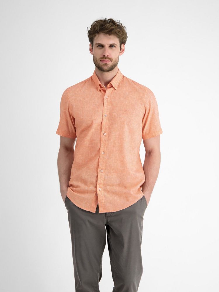 Lerros Overhemd Oranje heren (CBD FANCY FIL A FIL SHIRT - 2562440.918) - GL Sport (Sluis)