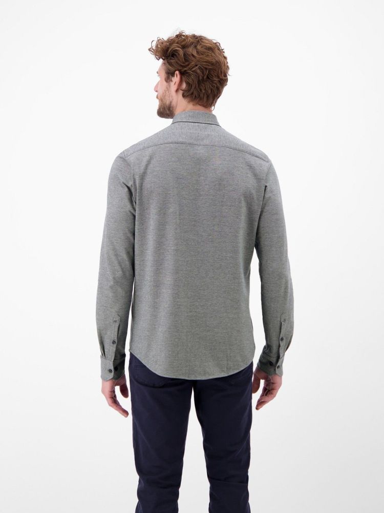 Lerros Overhemd Blauw heren (JERSEY TWO TONE  - 2591369.485) - GL Sport (Sluis)