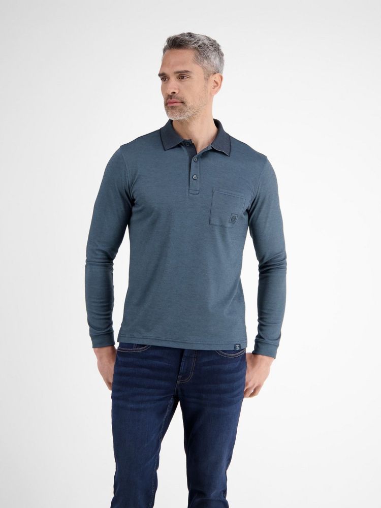 Lerros Polo Blauw heren (POLO PIMA COTTON - 2584211.485) - GL Sport (Sluis)
