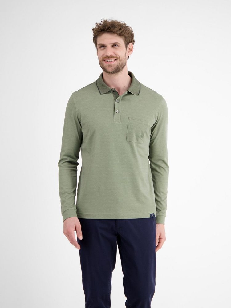 Lerros Polo Olijfgroen heren (POLO PIMA COTTON - 2584211.661) - GL Sport (Sluis)