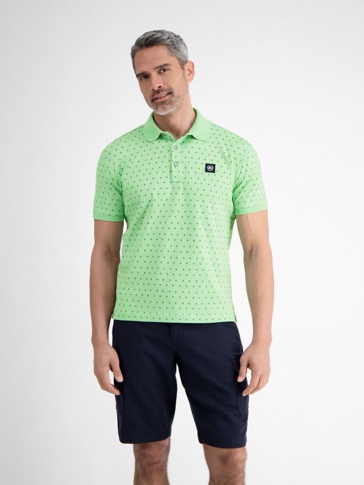 Lerros Polo Groen heren (POLO PIQUE AOP - 2563270.616) - GL Sport (Sluis)