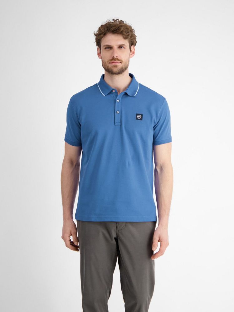 Lerros Polo Blauw heren (POLO PIQUE SOLID - 2563264.435) - GL Sport (Sluis)