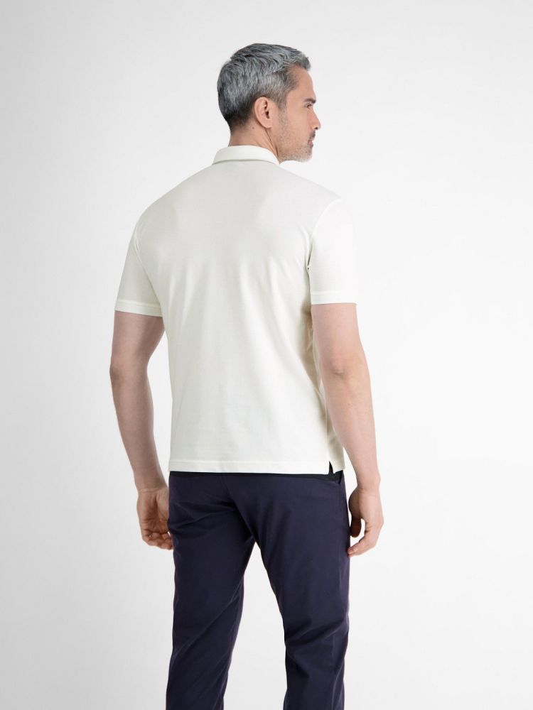 Lerros Polo Off-white heren (POLO PIQUE SOLID - 2563264.103) - GL Sport (Sluis)