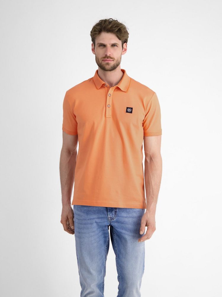 Lerros Polo Oranje heren (POLO PIQUE SOLID - 2563264.918) - GL Sport (Sluis)