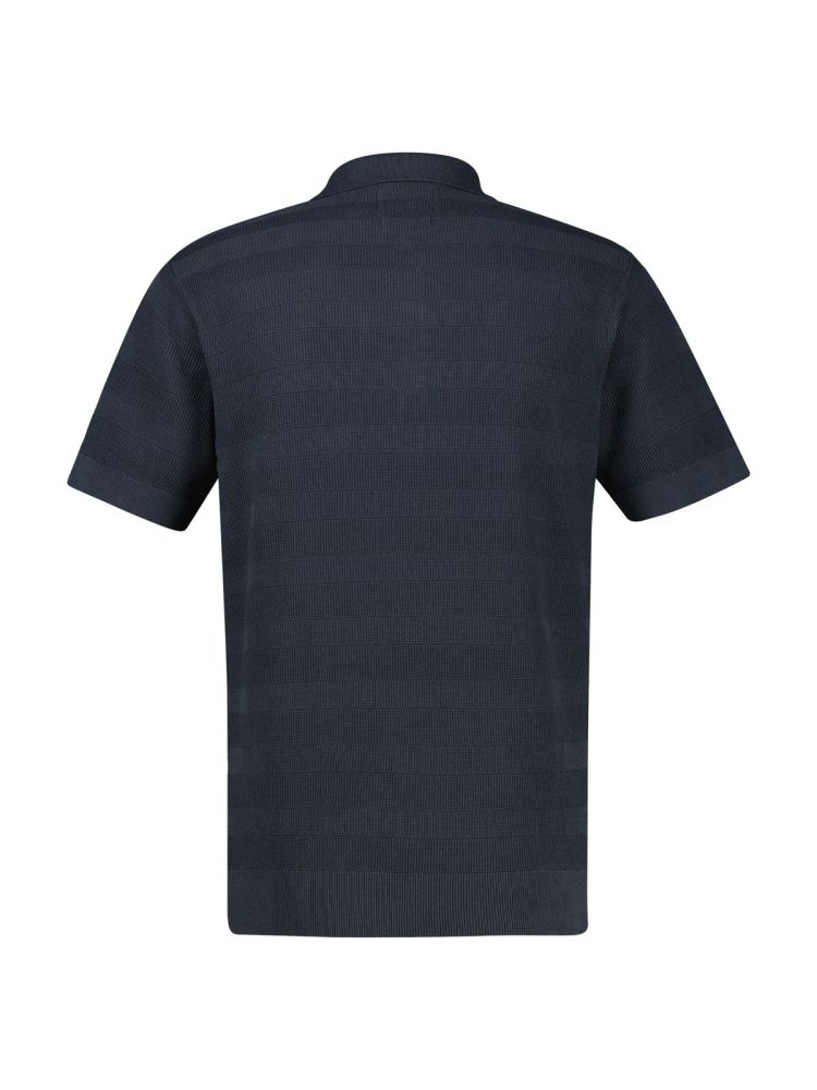 Lerros Polo Blauw heren (POLO STRICK 1/2 ARM - 2625921.485) - GL Sport (Sluis)