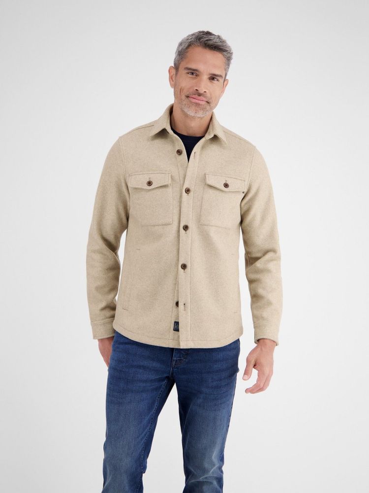 Lerros Jack Off-white heren (SHIRT JACKET WO/OPTIC  - 2581280.108) - GL Sport (Sluis)