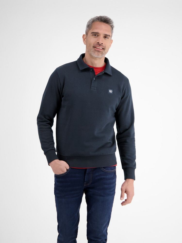 Lerros Polo Blauw heren (SWEAT POLO PELPA - 2584235.485) - GL Sport (Sluis)