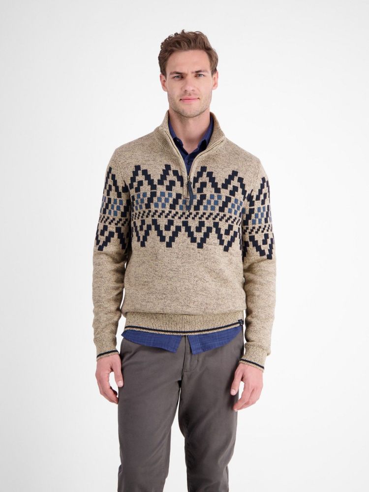 Lerros Pull Beige heren (TROYER JAQUARDTWIST - 2595428.125) - GL Sport (Sluis)