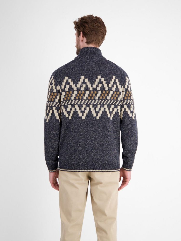 Lerros Pull Blauw heren (TROYER JAQUARDTWIST - 2595428.485) - GL Sport (Sluis)
