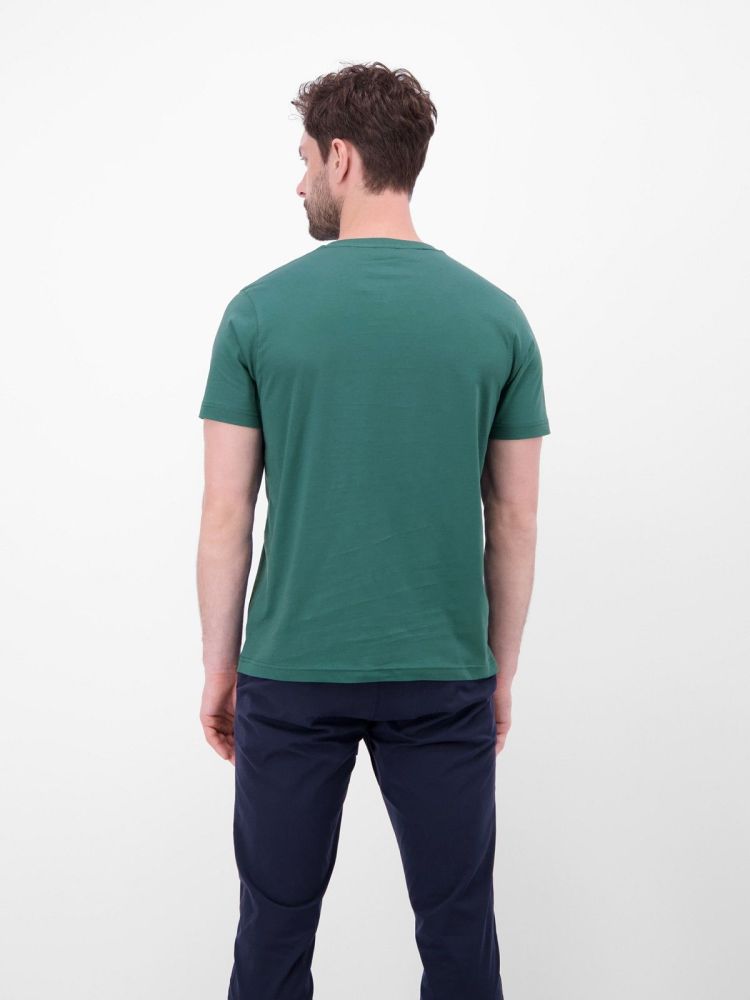Lerros T-shirt Groen heren (T-SHIRT 0-NECK SOLID - 2623000.662) - GL Sport (Sluis)